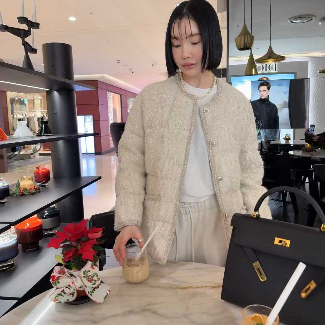 HELDER-P毛呢外壳小香鹅绒羽绒服