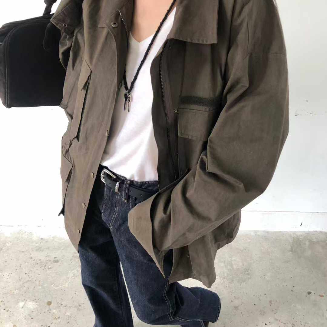 REPELLER抽绳束腰工装风休闲风衣