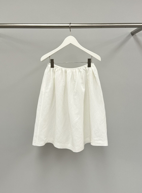 闪闪家 韩国东大门代购WATER春季新款净版纯棉气质半裙