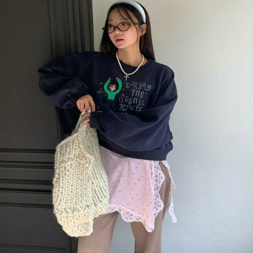 TARABYMOTION卡通印花加绒卫衣