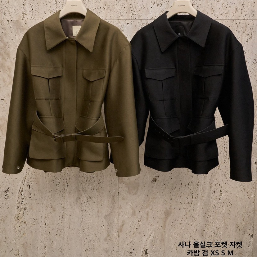 BLOSSOM高端羊毛廓形风衣外套