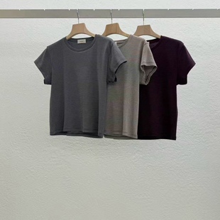 现货 闪闪家 韩国东大门代购STATEMENT纯棉舒适细条纹秋冬t