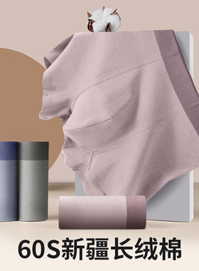 内裤男士纯棉男生四角平角短裤男款2026新款无痕裤衩裤头透气抗菌