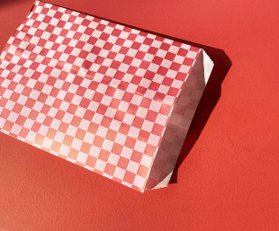 100个红格子ins饼干夏威夷果巧克力面包烘焙包装纸袋喜糖棋盘格