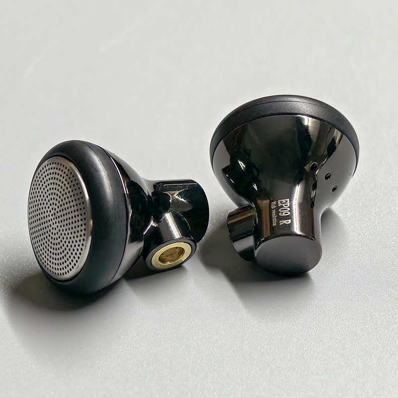 轮声EP09镀金振膜有线耳机hifi耳机头mmcx可换线插拔式高音质DIY