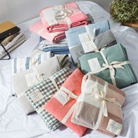 Giặt chăn bông một mảnh màu đơn sắc ký túc xá sinh viên 150x200 đôi 200x230 chăn bông - Quilt Covers chăn ga gối đệm màu hồng