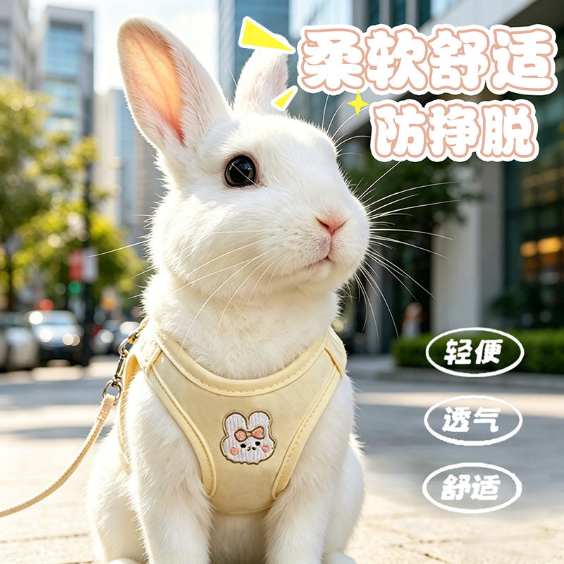 兔子牵引绳遛兔子专用宠物幼小侏兔绳