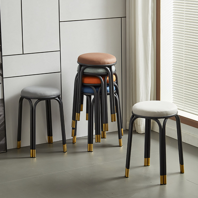 圆凳子家用现代简约餐桌方凳轻奢餐厅小凳子客厅可叠放铁腿高板凳,住宅家具,其它凳子,淘宝优惠券,粉丝福利购,淘宝优惠卷