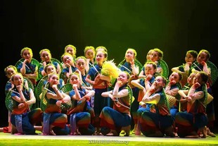 第十届小荷风采我们 田野舞蹈演出服现代民族儿童表演服斗笠道具