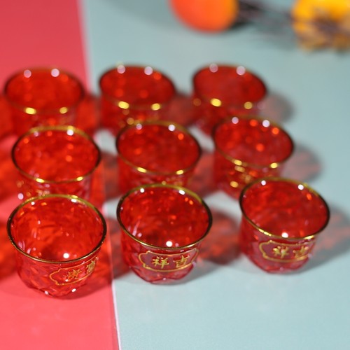 潮汕出花园塑料茶杯揭阳红色