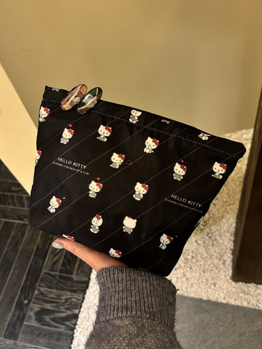 黑色Kitty猫防泼水收纳包化妆包