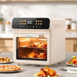 荣事达36L大款家用可视空气炸锅大容量多功能电烤箱三合一体机