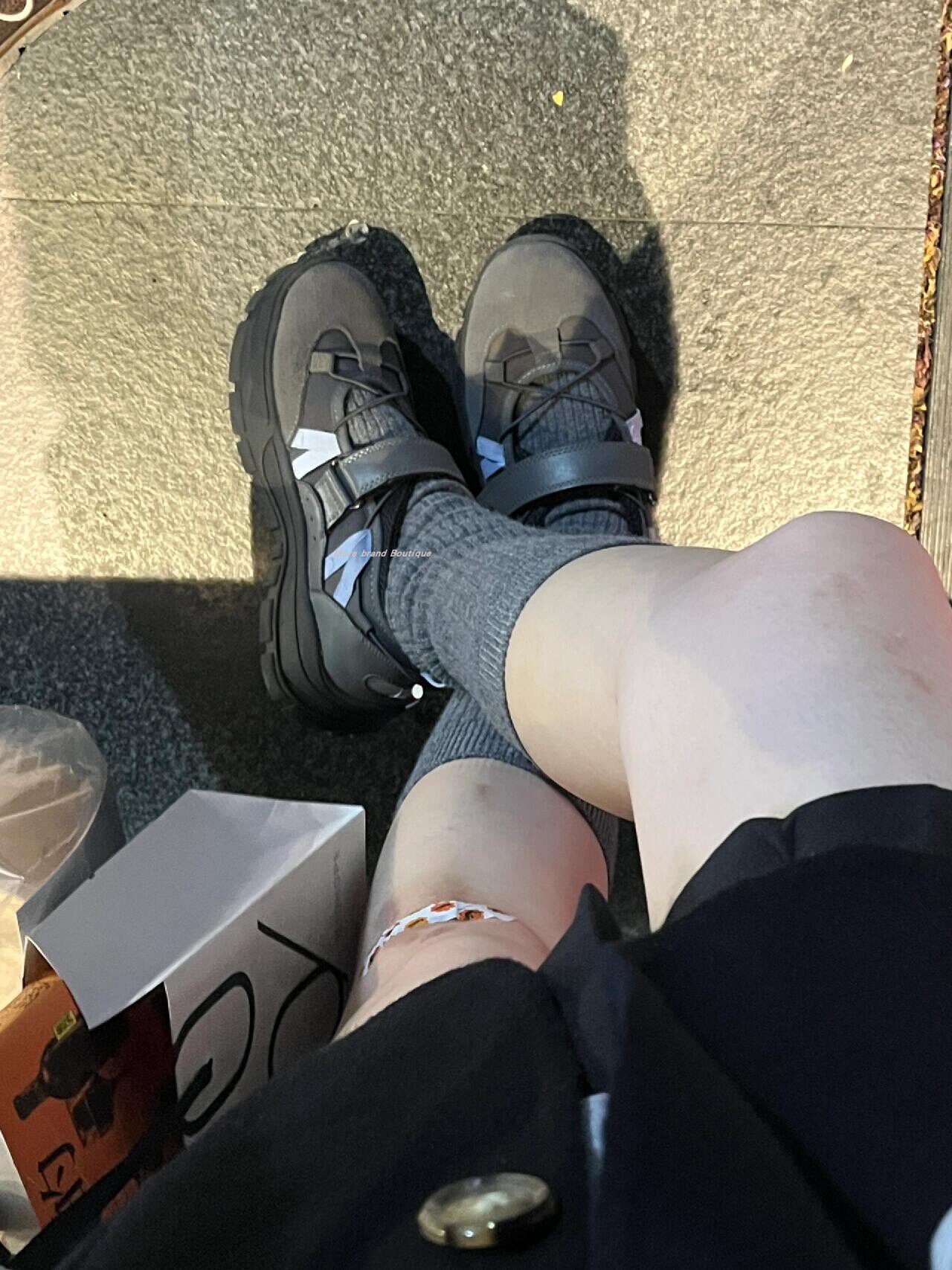 KOREAN PURCHASING ROCKFISH X GLOWN CO-BRANDED BALLET SHOES FUNCTION MARY JANE SHOES THICK-SOLED HEIGHTENED WOMEN