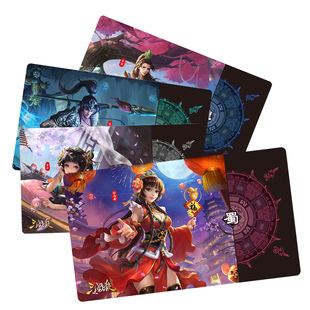 三国杀周边超大游戏鼠标垫锁边加大 凌统孙尚香董白曹植40x70cm