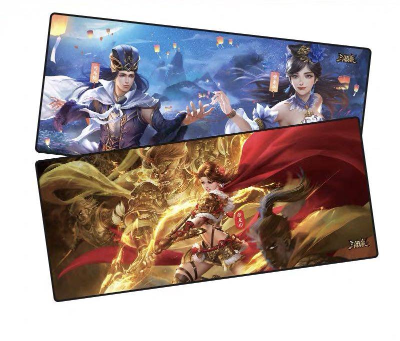 【正版】三国杀司马懿张春华张星彩实物周边加厚锁边情侣鼠标垫