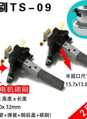 TS-09吸尘器电机碳刷PD22120 22110PD 6.5x10x32mm带刷架 圆口