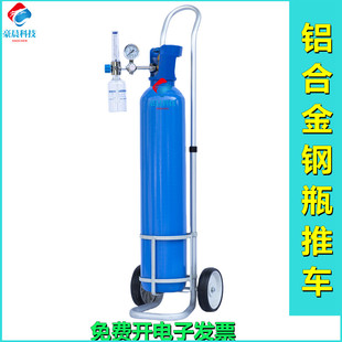 国标铝合金医用氧气瓶二氧化碳氮氩氦气钢瓶手推车充气罐固定支架