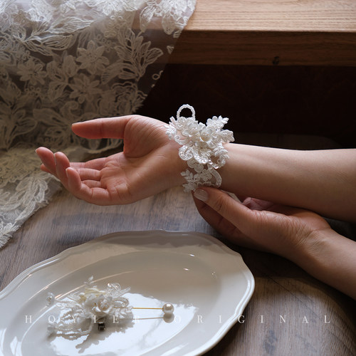 婚礼胸花胸针手腕花蝴蝶结高级