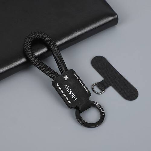 简约创意手工皮革短款钥匙扣