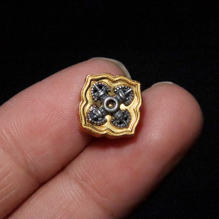 原创999足银纯银镀金金刚杵隔珠背云手链菩提手串编绳diy文玩配饰