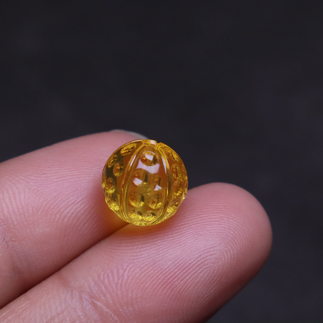 天然保真蜜蜡琥珀金珀金刚圆珠