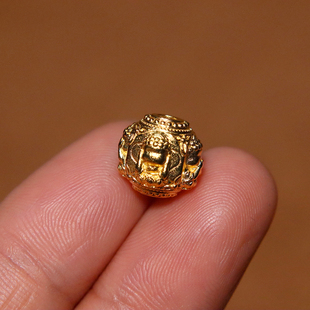 银镀金925纯银四不佛隔珠散珠菩提手串长串编绳diy文玩配饰配件