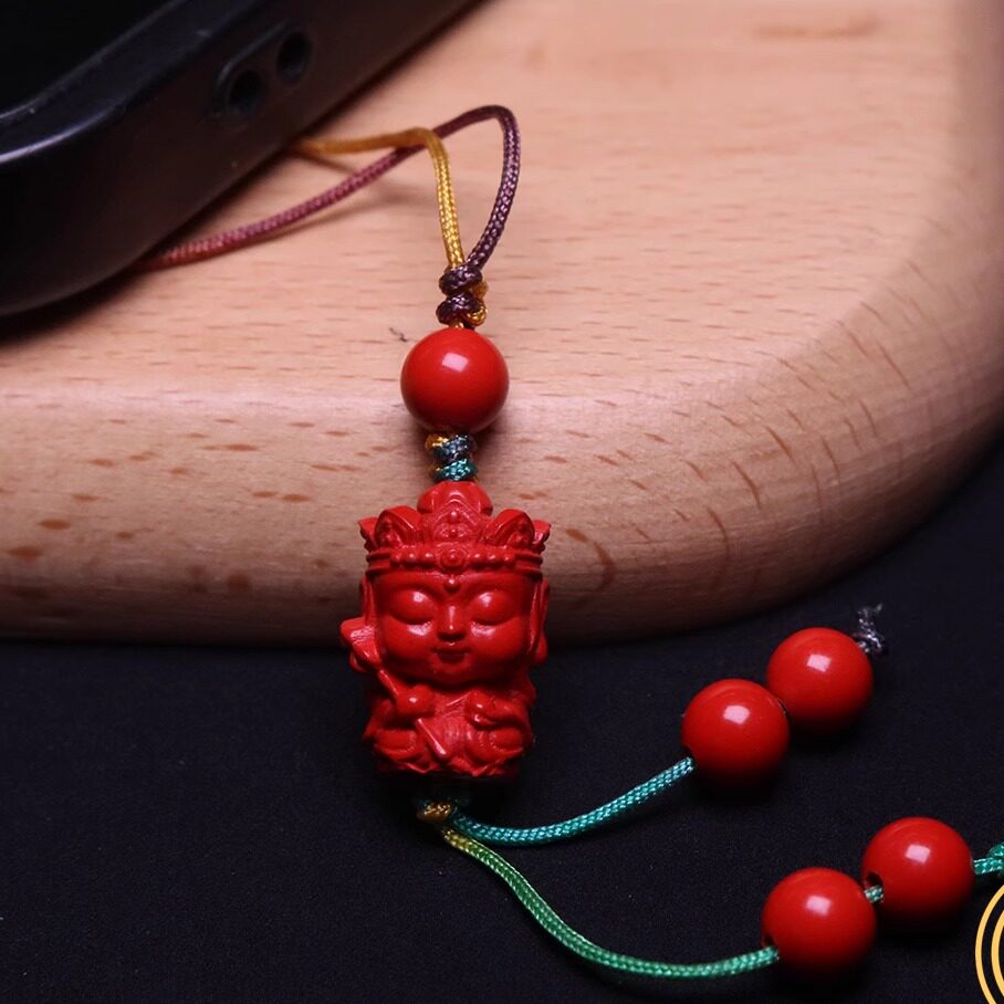保真高含量朱砂手机链钥匙扣