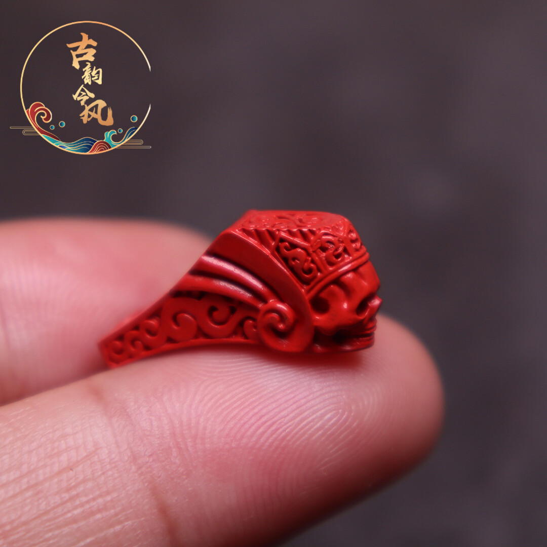 保真朱砂卡子侧挂diy文玩饰品