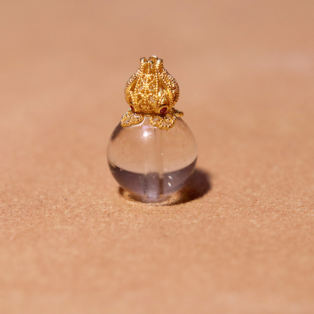 银镀金纯银925背云隔珠