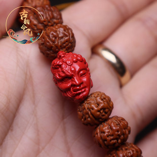 保真朱砂一念之间腰珠背云隔珠金刚星月菩提手串长串文玩配饰