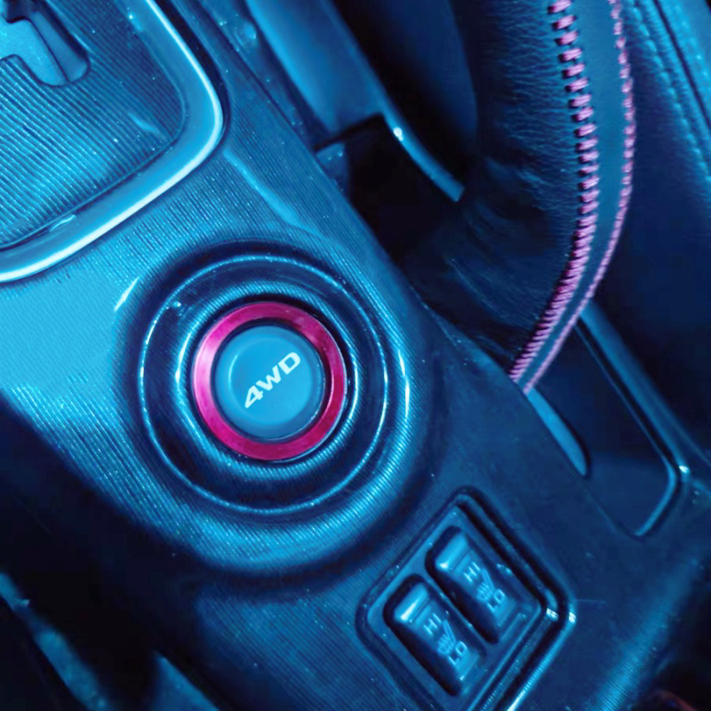 适用三菱欧蓝德劲炫ASX奕歌车内4WD按键装饰圈金属亮片贴框改装品