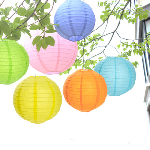 婚庆装饰灯罩彩色手工折叠纸灯笼春节元宵节日新年婚礼庆典挂饰