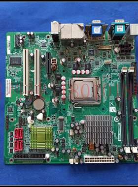 威达 工控机主板 IOBP-G41A2-R10 REV:1.0 带CPU 功能完好 议价