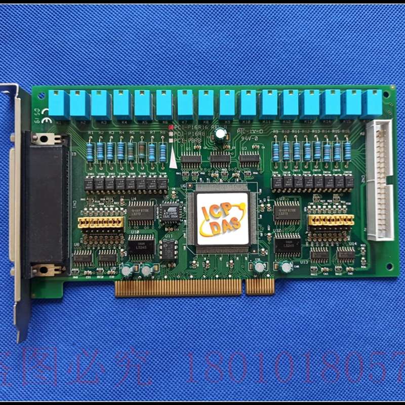 4台湾泓格 PCI-P16R16 REV:B 16路隔离数字量输入继电器卡 采集卡