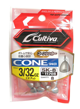 日本欧娜倒吊铅坠Cone sinker低重心高灵敏 路亚软虫配件11708