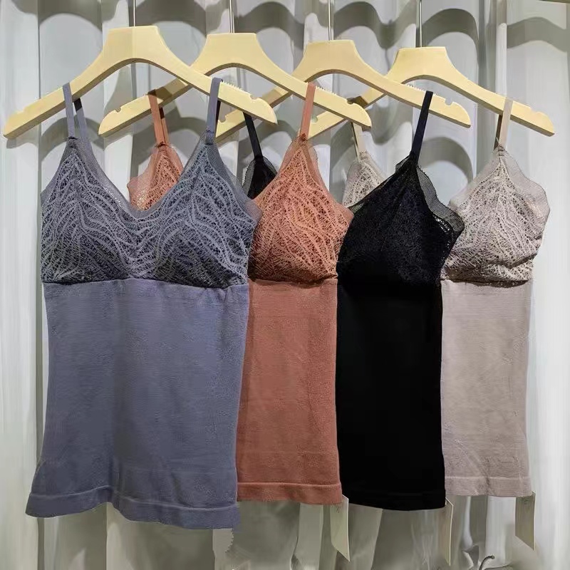 蕾丝聚拢可调节吊带背心