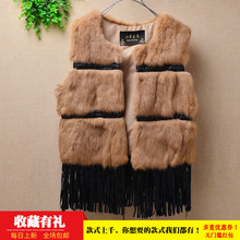 2019秋冬新品奢华皮草驼色韩版毛衣1