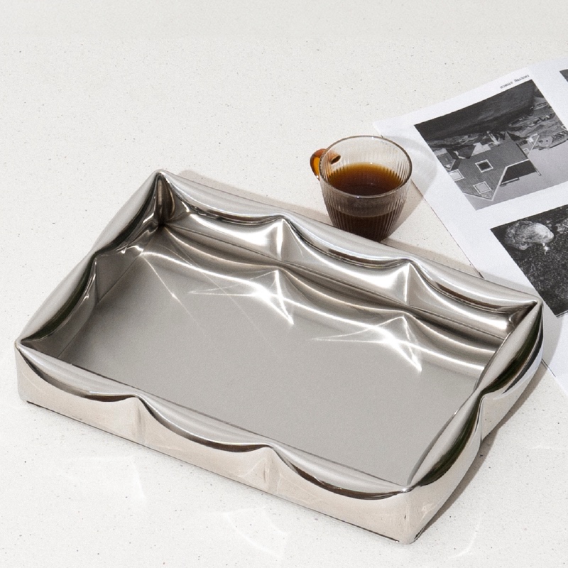 波兰Cos不锈钢水果盘家用托盘