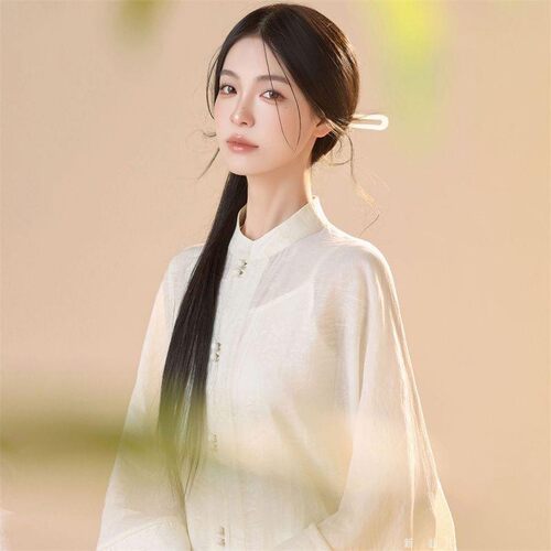 影楼改良唐装中国风女装秋季新中式盘扣禅意茶服衬衫上衣半裙套装