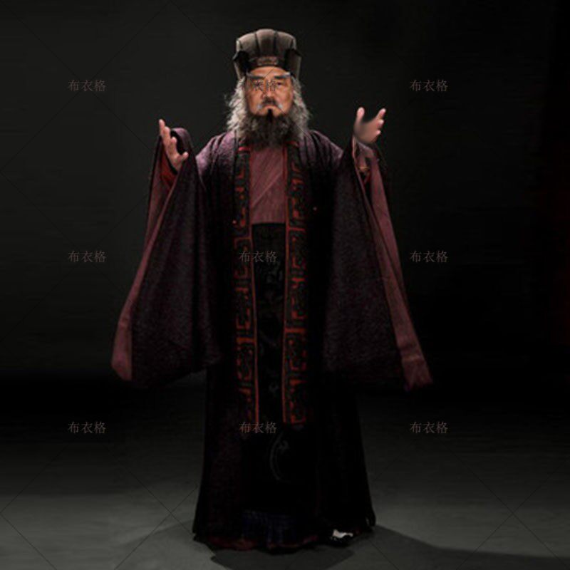 影视古装三国演义棉麻男汉服诸葛亮刘备项羽鲁肃古装大臣服上朝服