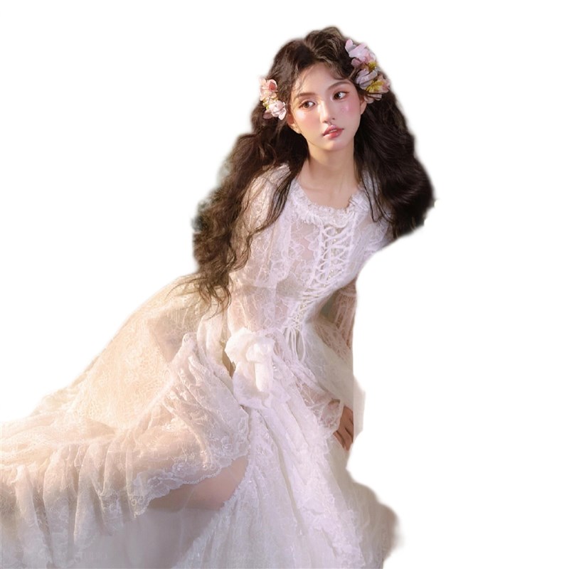 照相馆新款主题服装法式复古氛围感油画风少女洋装个人写真摄影服
