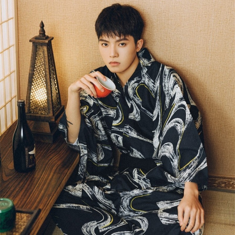 和服男改良中国正装剧本杀传统日式和服风日料店民宿日系和风浴衣