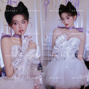 影楼新款梦中情猫少女写真主题服装个性汤姆猫cos艺术照摄影演出