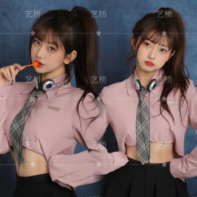 影楼新款甜酷少女美式证件照写真主题服装制服公主风艺术照摄影服