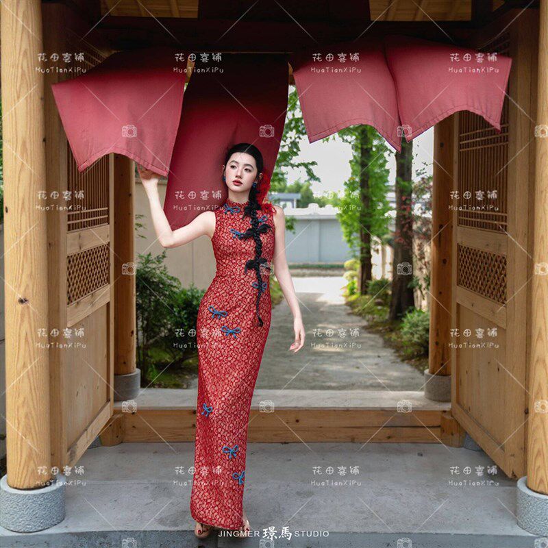 新中式晨袍女新娘敬酒服2026新款高端小众复古改良旗袍订婚礼服裙