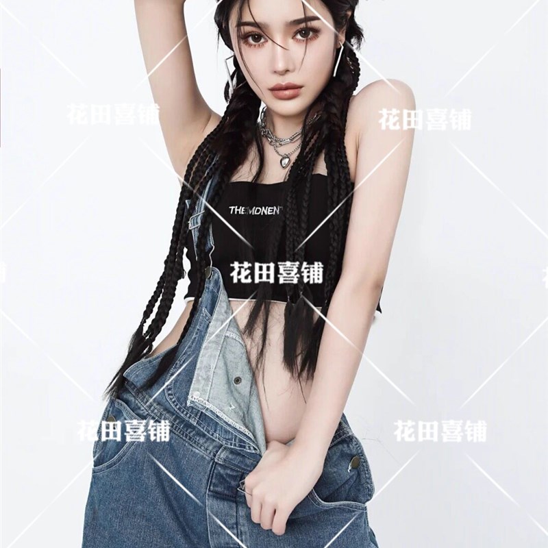 新款影楼时尚写真主题服装个性少女私房艺术照背带艺术嘻哈拍摄服