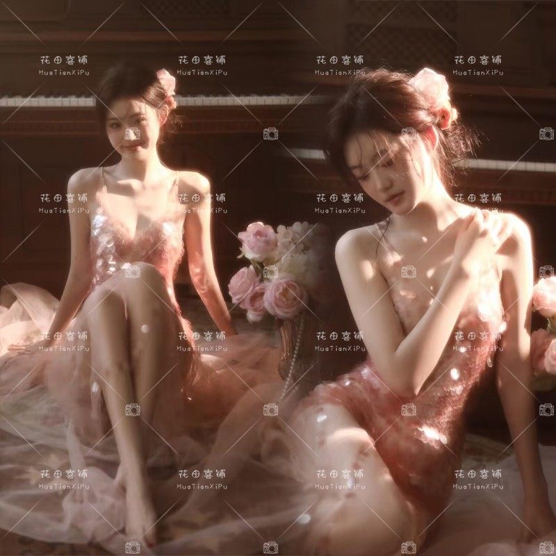 2025新款氛围感梦幻少女亮片吊带裙轻私房写真生日礼服艺术照,个性定制/设计服务/DIY,动漫/cos制服定制/加工,淘宝优惠券,粉丝福利购,淘宝优惠卷