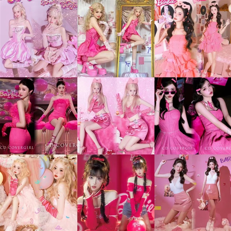 影楼拍照芭比风公主裙 COS少女写真礼服生日艺术照摄影舞台演出服