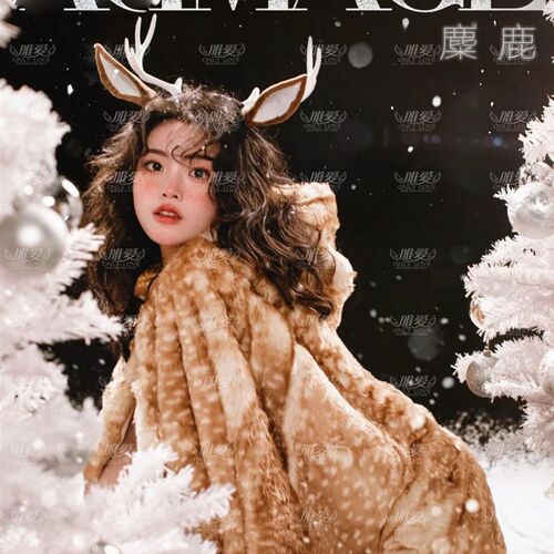 冬季雪景麋鹿圣诞写真服 派对动漫走秀演出服 童话迷失梦幻写真服