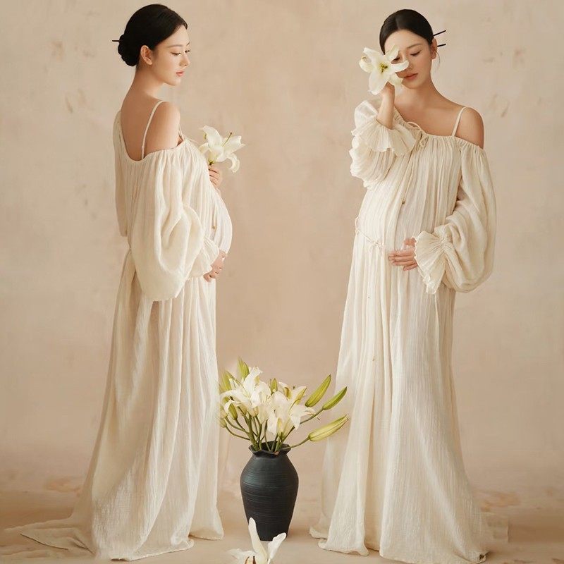 影楼新款孕妇拍照服装复古油画风氛围感温柔风褶皱连衣裙拍照写真,孕妇装/孕产妇用品/营养,影楼服装,淘宝优惠券,粉丝福利购,淘宝优惠卷